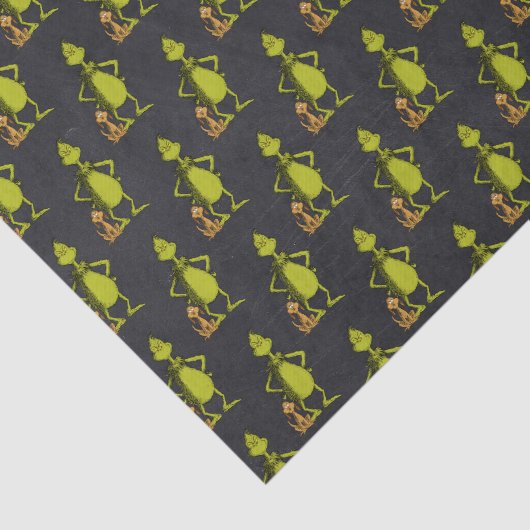 Grinch Chalkboard Verjaardag Tissuepapier (Detail)