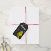 Grinch Chalkboard Verjaardagsgunst Cadeaulabel (Met Touw)