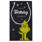 Grinch Chalkboard Verjaardagsgunst Klein Cadeauzakje (Achterkant)