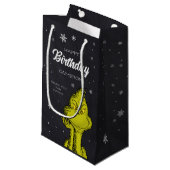 Grinch Chalkboard Verjaardagsgunst Klein Cadeauzakje (Voorkant Gekanteld)