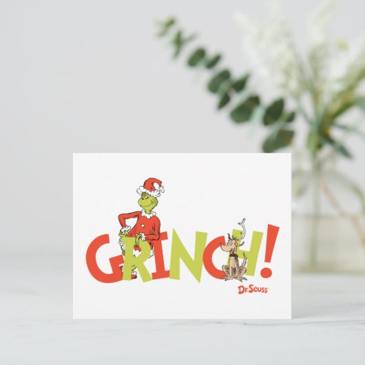 Grinch! Character Logo Graphic Briefkaart (Staand voorkant)
