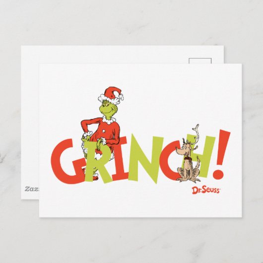 Grinch! Character Logo Graphic Briefkaart (Voorkant / Achterkant)