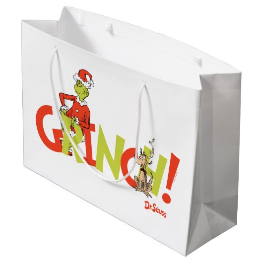 Grinch! Character Logo Graphic Groot Cadeauzakje (Achterkant Gekanteld)