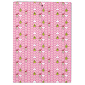 Grinch & Cindy-Lou Roze Hart Patroon Klembord (Achterkant)