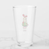 Grinch | Cindy-Lou Who - Geschenk vasthoudend Glas (Achterkant)