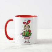 Grinch | Cindy-Lou Who - Geschenk vasthoudend Mok (Links)