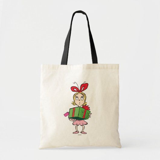 Grinch | Cindy-Lou Who - Geschenk vasthoudend Tote Bag (Voorkant)