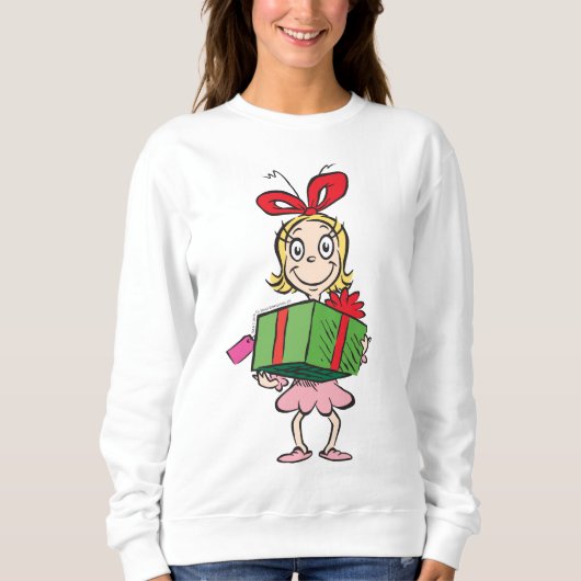 Grinch | Cindy-Lou Who - Geschenk vasthoudend Trui (Voorkant)