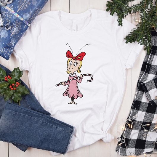 Grinch Cindy-Lou Who - Holding Candy Cane T-shirt