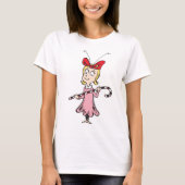 Grinch Cindy-Lou Who - Holding Candy Cane T-shirt (Voorkant)