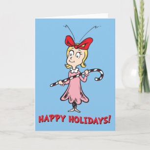 Grinch Cindy-Lou Who - Houdt Suikerstok Feestdagen Kaart