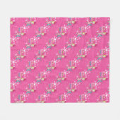 Grinch Cindy-Lou Who Pink Holiday Pattern Fleece Deken (Voorkant (Horizontaal))