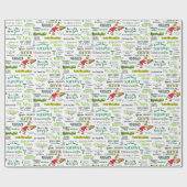 Grinch Citaat Patroon Cadeaupapier (Vlak)