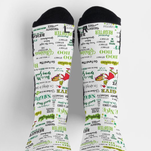 Grinch Citaat Patroon Sokken (Top)