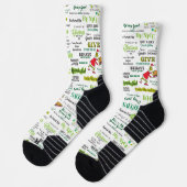 Grinch Citaat Patroon Sokken (Links)