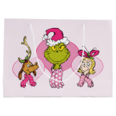 Grinch Crew in Pink Valentine's Portrait Groot Cadeauzakje (Achterkant)