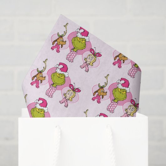 Grinch Crew in Pink Valentine's Portrait Tissuepapier (Cadeauzakje)
