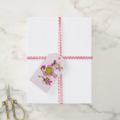Grinch Crew in Roze Valentijnsportret Cadeaulabel (Met Touw)