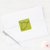 Grinch | De Gemene Machine T-Shirt Vierkante Sticker (Envelop)