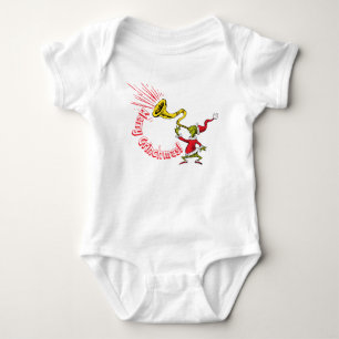 Grinch die de vrolijke Grinchmas hoorn blaast Romper