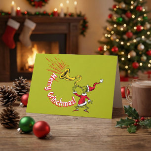 Grinch die op de vrolijke Grinchmastoeter blaast Kaart