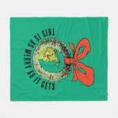 Grinch | Dit is zo vrolijk als het wordt Fleece Deken (Voorkant (Horizontaal))