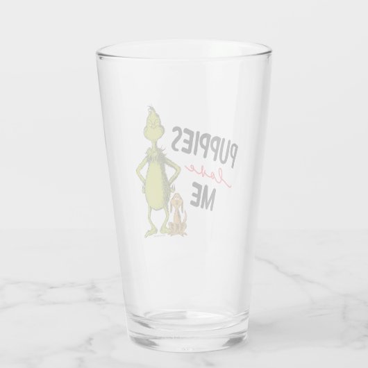 Grinch en Max | Puppies houden van me Glas (Achterkant)