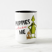 Grinch en Max | Puppies houden van me Mok (Midden)