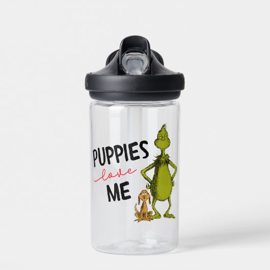 Grinch en Max | Puppies houden van me Waterfles (Voorkant)