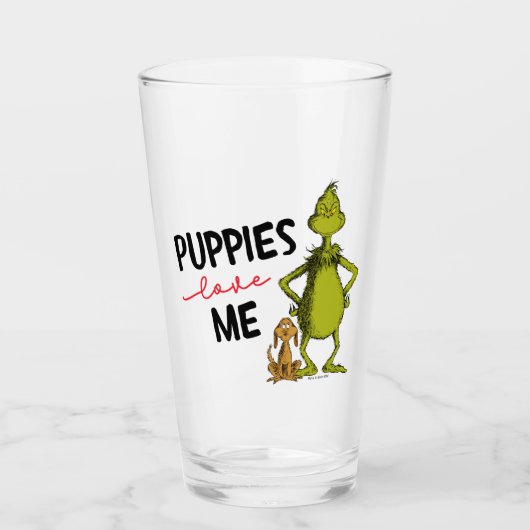 Grinch en Max | Puppies Love Me Glas (Voorkant)