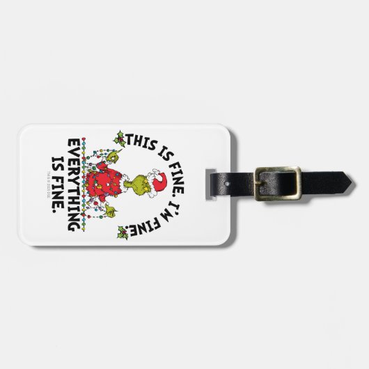 Grinch | Everything is Fine Bagagelabel (Voorkant horizontaal)