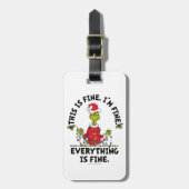 Grinch | Everything is Fine Bagagelabel (Voorkant verticaal)