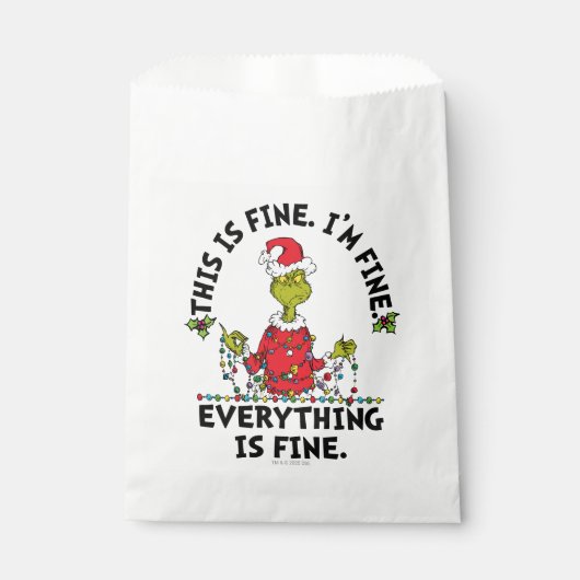 Grinch | Everything is Fine Bedankzakje (Voorkant)