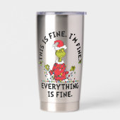 Grinch | Everything is Fine Geïsoleerde Drinkbeker (Links)