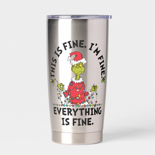Grinch | Everything is Fine Geïsoleerde Drinkbeker (Links)