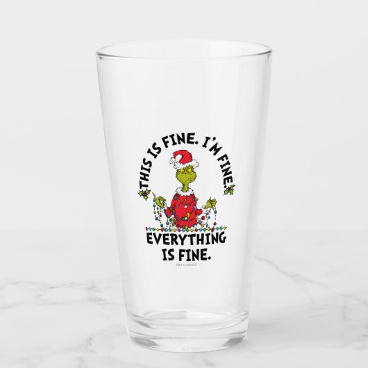 Grinch | Everything is Fine Glas (Voorkant)