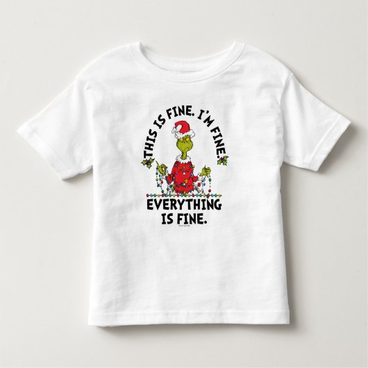 Grinch | Everything is Fine Kinder Shirts (Voorkant)