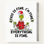 Grinch | Everything is Fine Notitieboek (Achterkant)