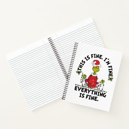 Grinch | Everything is Fine Notitieboek (Binnen)