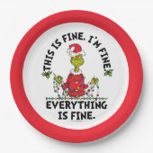 Grinch | Everything is Fine Papieren Bordje (Voorkant)