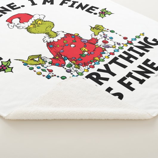 Grinch | Everything is Fine Sherpa Deken (3/4)