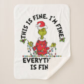 Grinch | Everything is Fine Sherpa Deken (Voorkant)