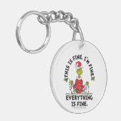 Grinch | Everything is Fine Sleutelhanger (Voorkant Links)