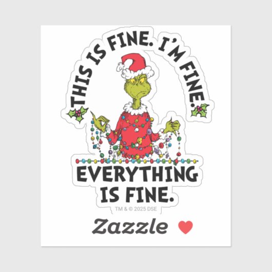 Grinch | Everything is Fine Sticker (Vel)