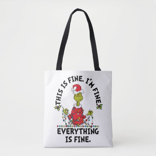 Grinch | Everything is Fine Tote Bag (Voorkant)