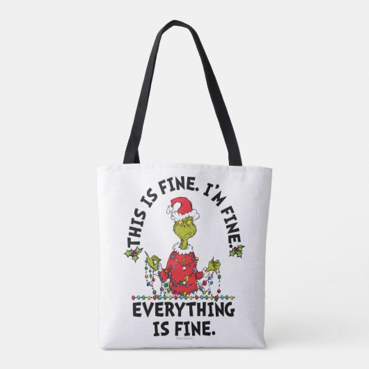 Grinch | Everything is Fine Tote Bag (Achterkant)