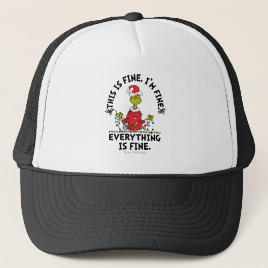 Grinch | Everything is Fine Trucker Pet (Voorkant)