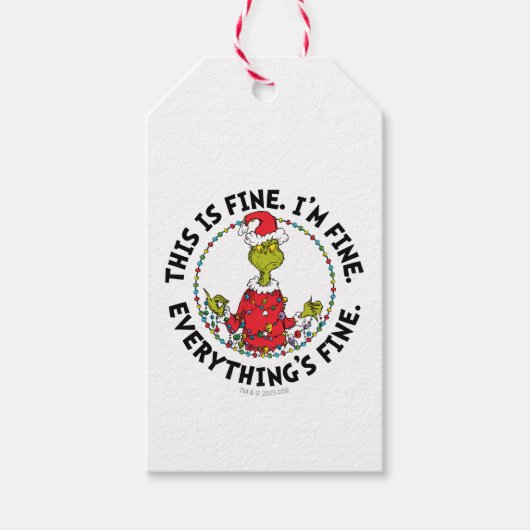 Grinch | Everything's Fine Cadeaulabel (Voorkant)