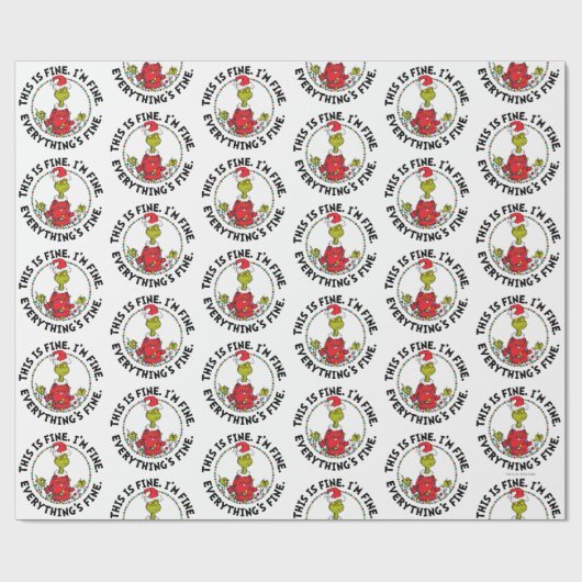 Grinch | Everything's Fine Cadeaupapier (Vlak)