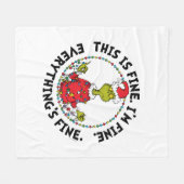 Grinch | Everything's Fine Fleece Deken (Voorkant (Horizontaal))